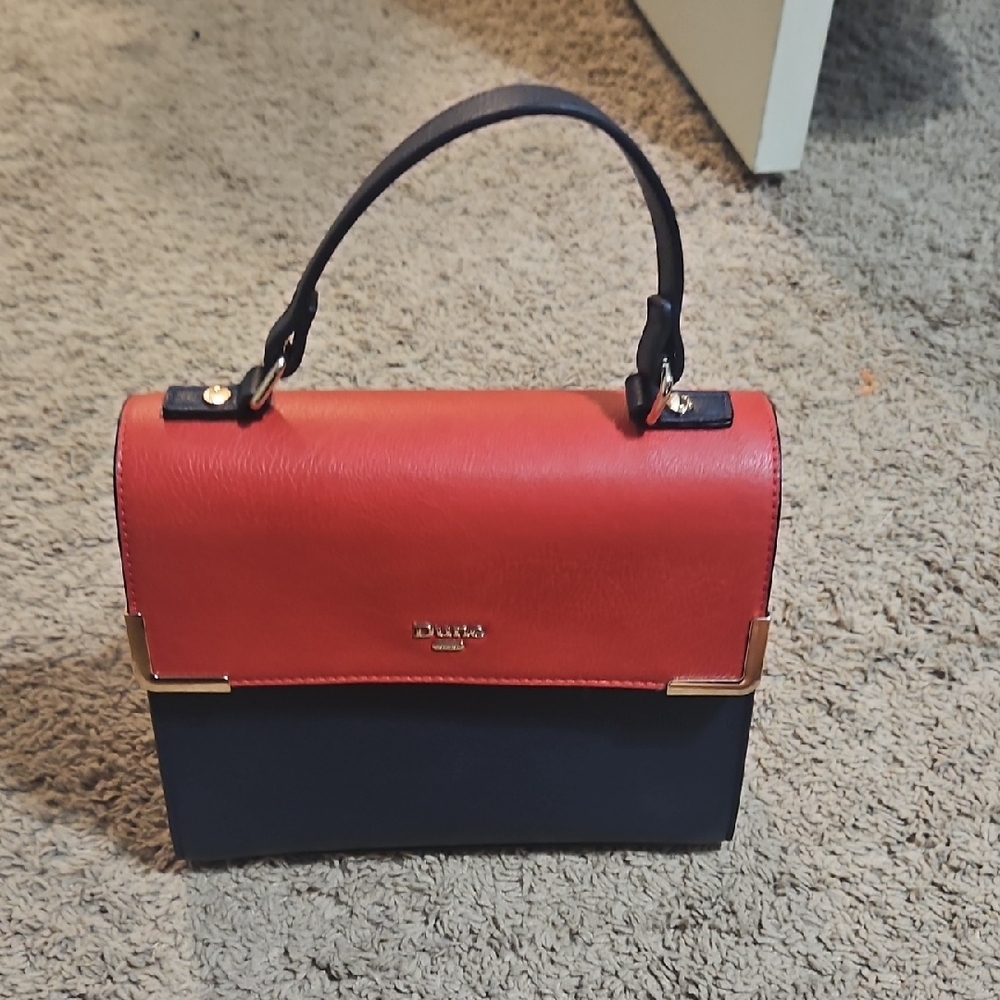 Dune London Red and Black Satchel
